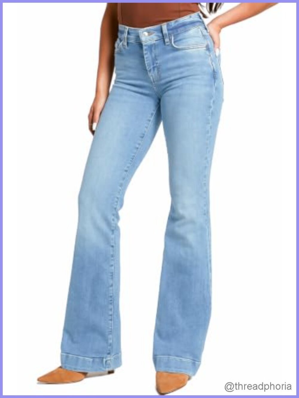 Stretchy Flare Bootcut Denim Jeans Curvy Mid Rise Wide Leg Y2K 90s Trendy